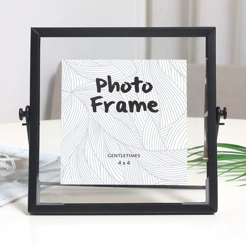 Creative metal three dimensional photo frame, glass sample, wholesale, volume geometry