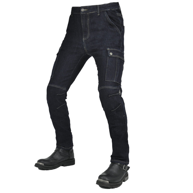 VOLERO nuevos pantalones vaqueros de la motocicleta de los hombres y las mujeres de la motocicleta ocasional pantalones anti-caída retro Slim off-road pantalones de montar