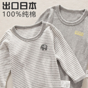 1 pack, 2 pieces, 2 packs for sale! Children's Long-sleeved Cotton Boy's Autumn Thin Top Four-season Baby Base Shirt