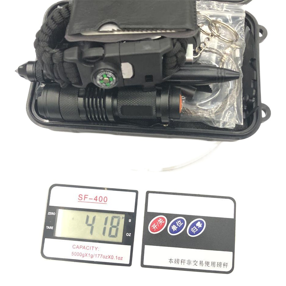 Equipo de viaje al aire libre caja del Tesoro de supervivencia traje de herramientas de supervivencia caja de primeros auxilios al aire libre multifuncional suministros de emergencia SOS