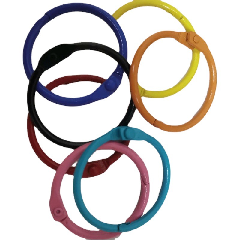 Anillo de encuadernación de tarjetas anillo móvil abierto de metal Calendario de escritorio anillo de tarjeta de hojas sueltas color de publicidad anillo de libro álbum anillo de encuadernación