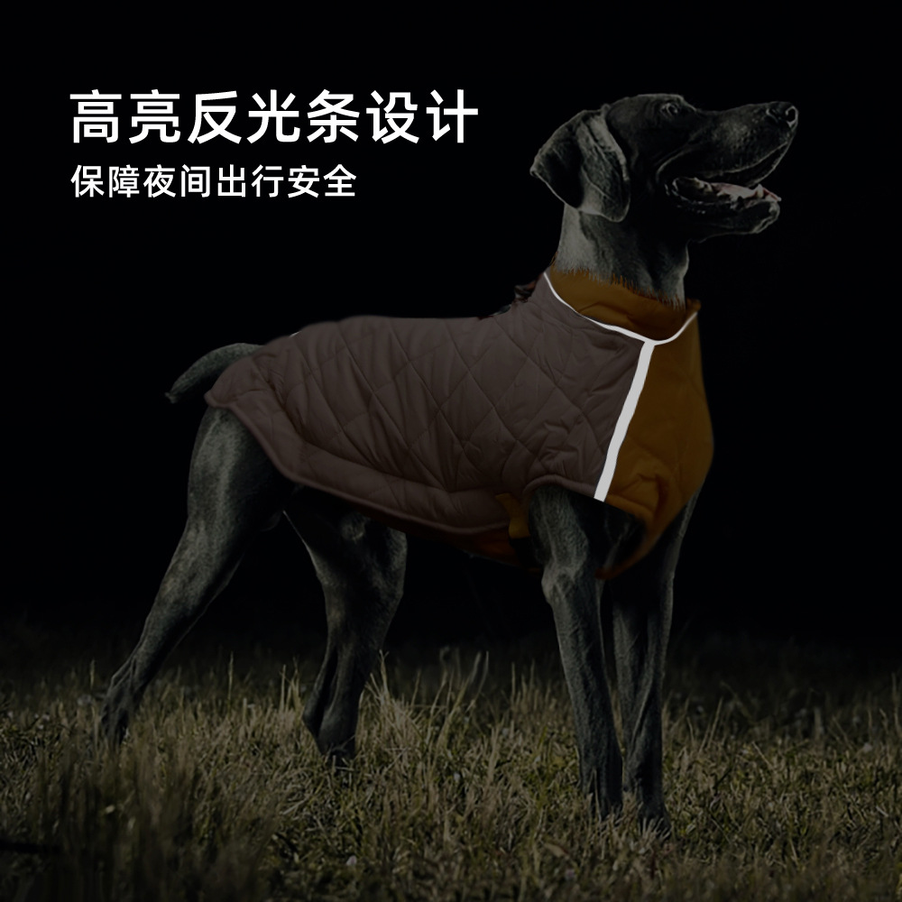 New pet clothes autumn and winter reflective warm pet cotton clothes thickened dog clothes pet supplies wholesale