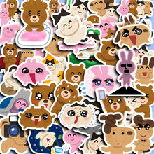 40张咱们好朋友卡通跨境行李箱贴纸笔记本电脑贴纸防水DIY相册