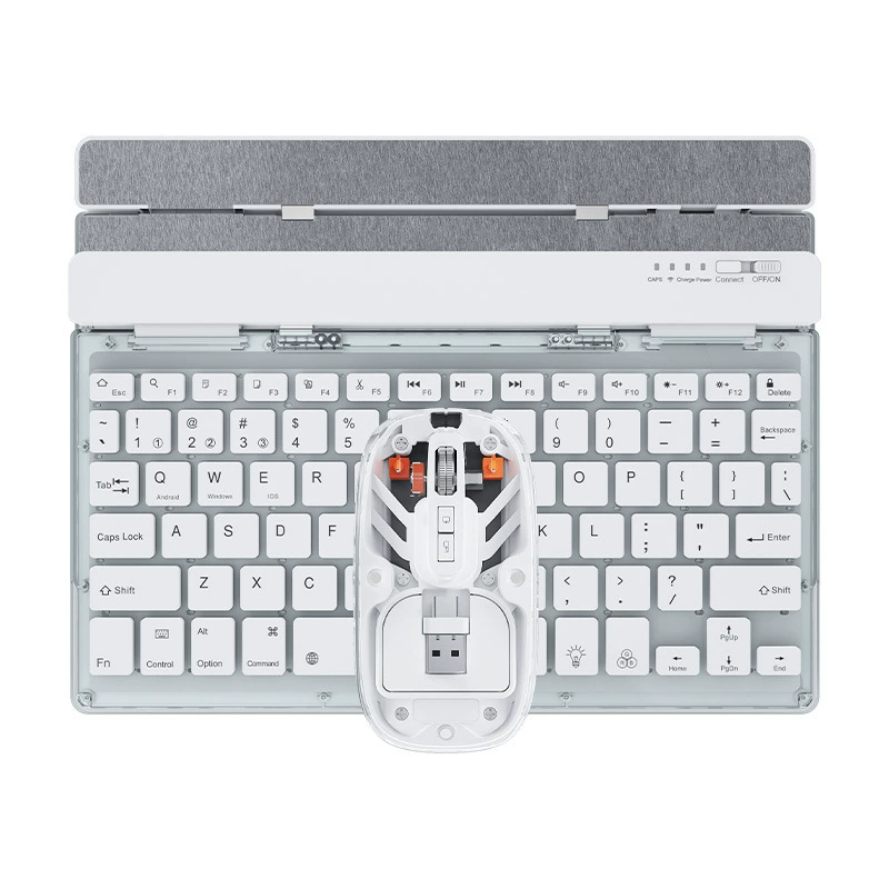 Wireless keyboard, mouse, transparent mute set, tablet laptop charging, bluetooth