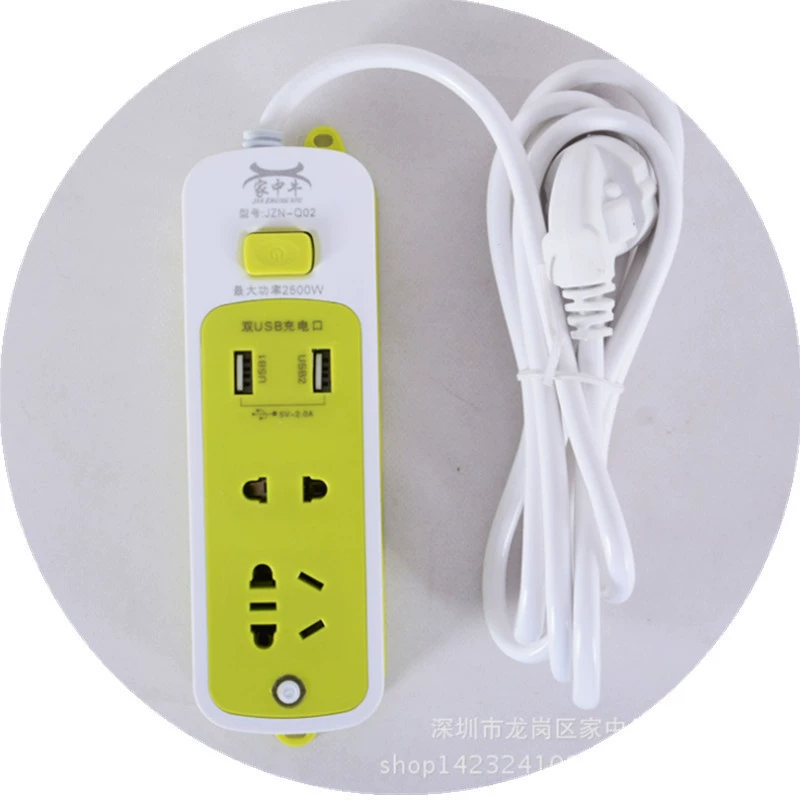 Заводская оптовая многоцветная двойная USB-розетка, безопасная настенная вилка для дома, огнестойкий пластиковый дренаж