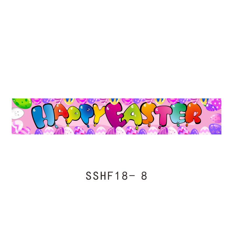 Banderas de Pascua transfronterizas, decoraciones de fiestas navideñas, banderas colgantes, huevos, conejitos, diseño de patio, banderas, pancartas personalizadas