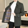 8808 Army Green Spring and Autumn Single Short Style