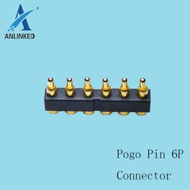 高品质Pogo Pin6Pin2.54间距智能数码玩具电池顶针弹簧连接器