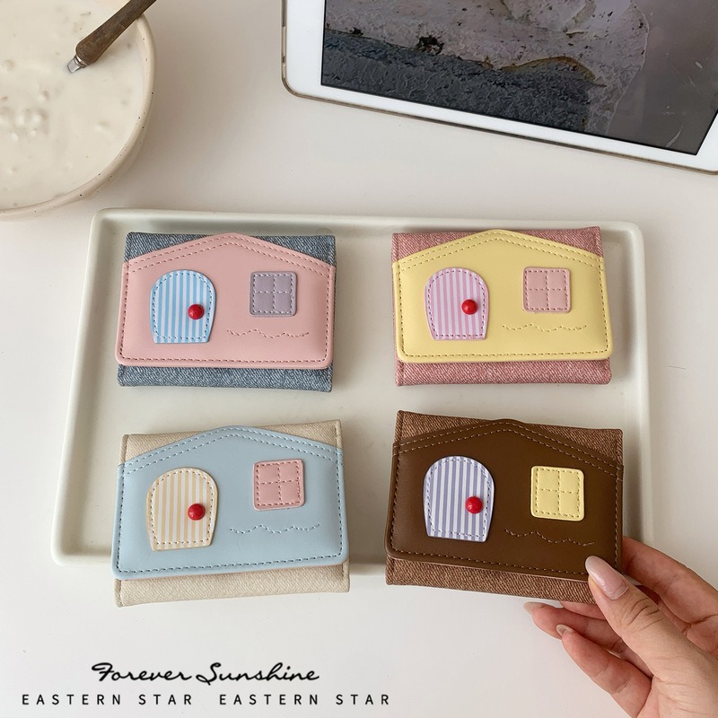 Colorful House Wallet~Korean Fashion Niche Korean Style Women's 70% off Wallet Multifunctional Student Xiyin Foreign Trade Colorful House Wallet~Korean Fashion Niche Korean Style Women's 70% off Wallet Multifunctional Student Xiyin Foreign Trade