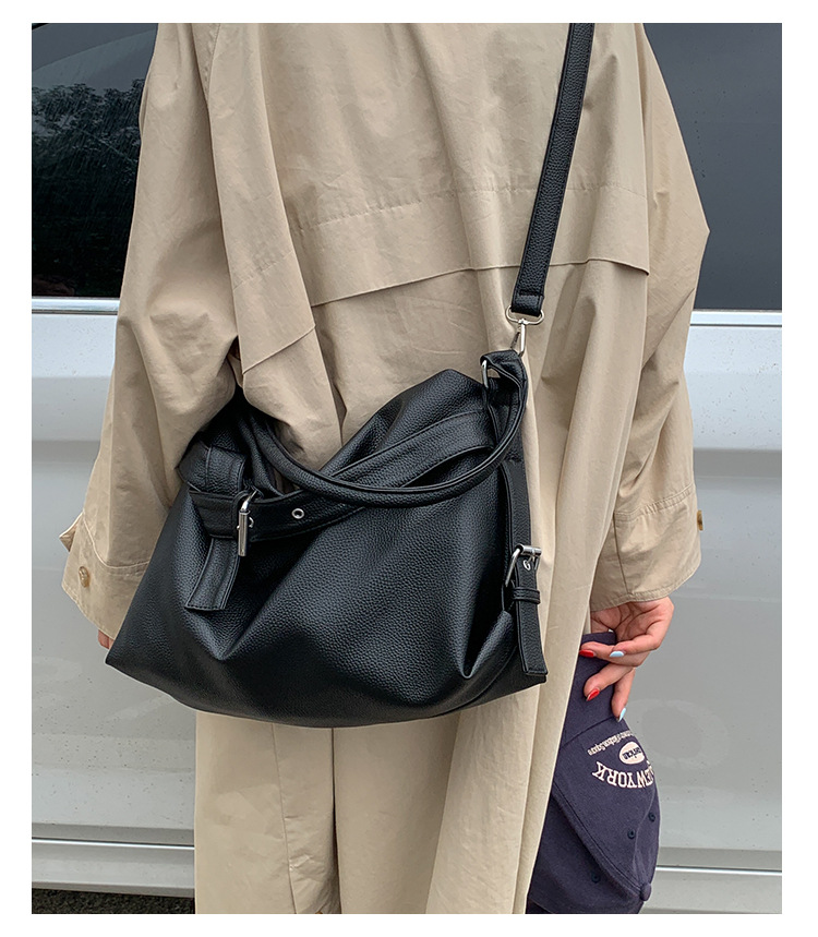 Mala tote vintage estilo coreano para mulher efeito motard_voghion.com