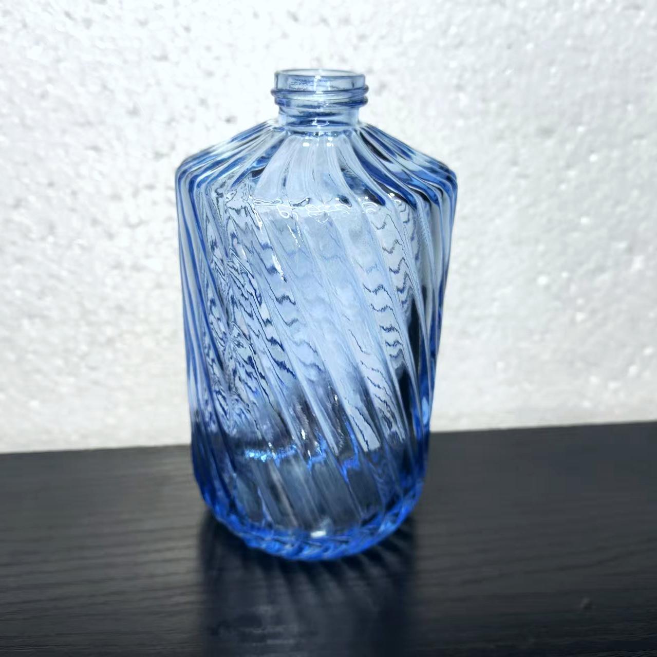 450ml; botella desnuda de twill azul
