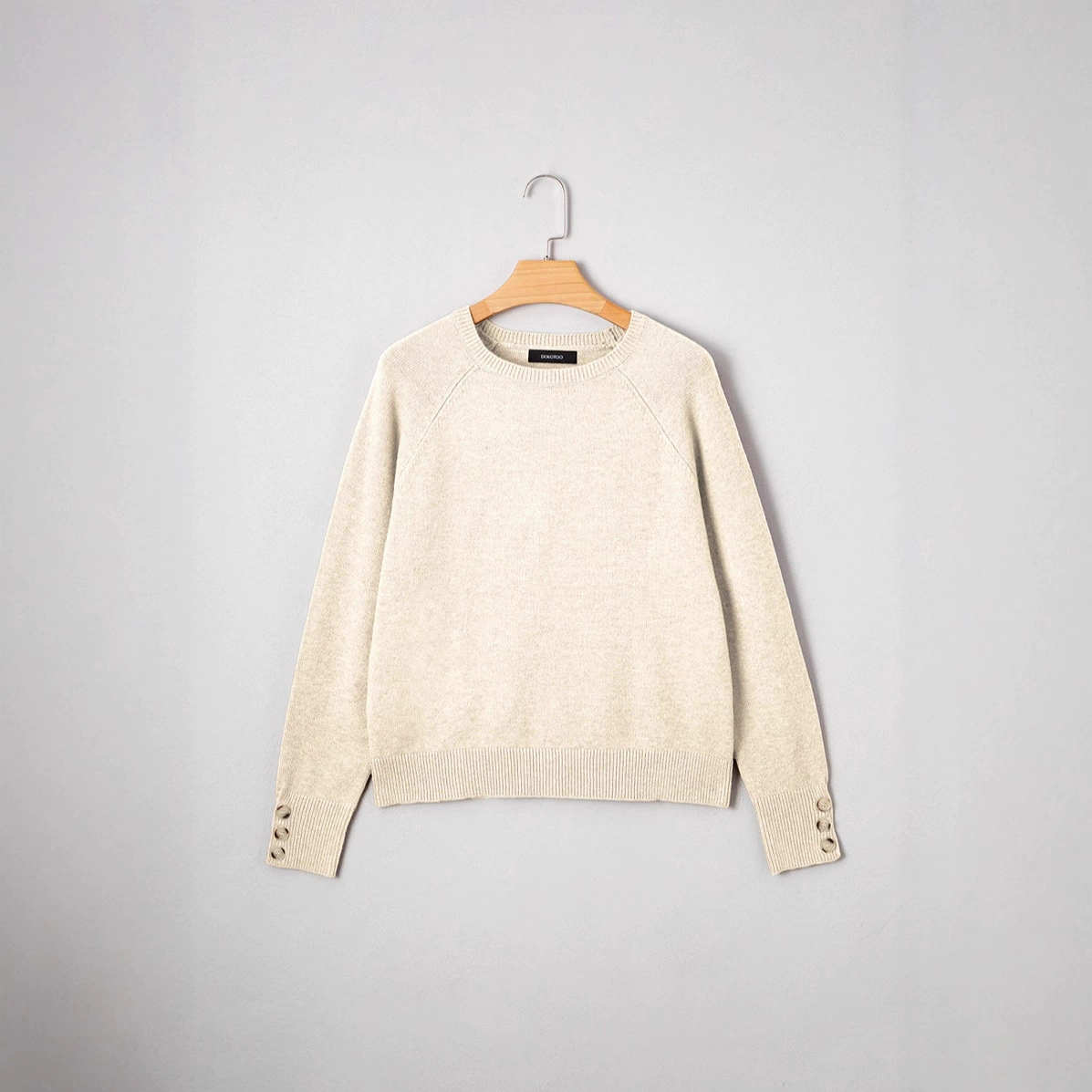 时颖 Colorful sweater, связанный свитер с длинными рукавами, европейский стиль, круглый воротник, оверсайз