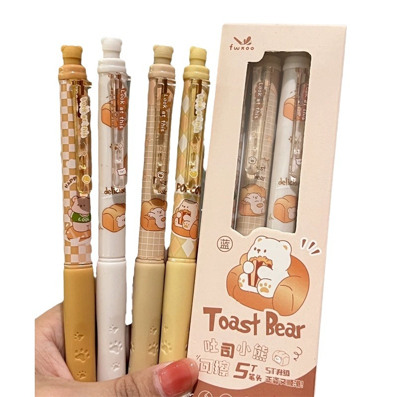 Todos los objetos borrables pulsable cepillo de toast pinza oso estilo oso pinza de alto valor facial joven caliente borrable pinza azul