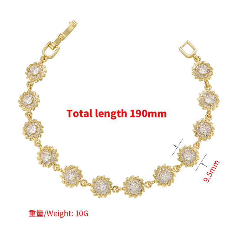 Micro-set zircon full diamond bracelet butterfly wheat ear geometric pattern copper bracelet