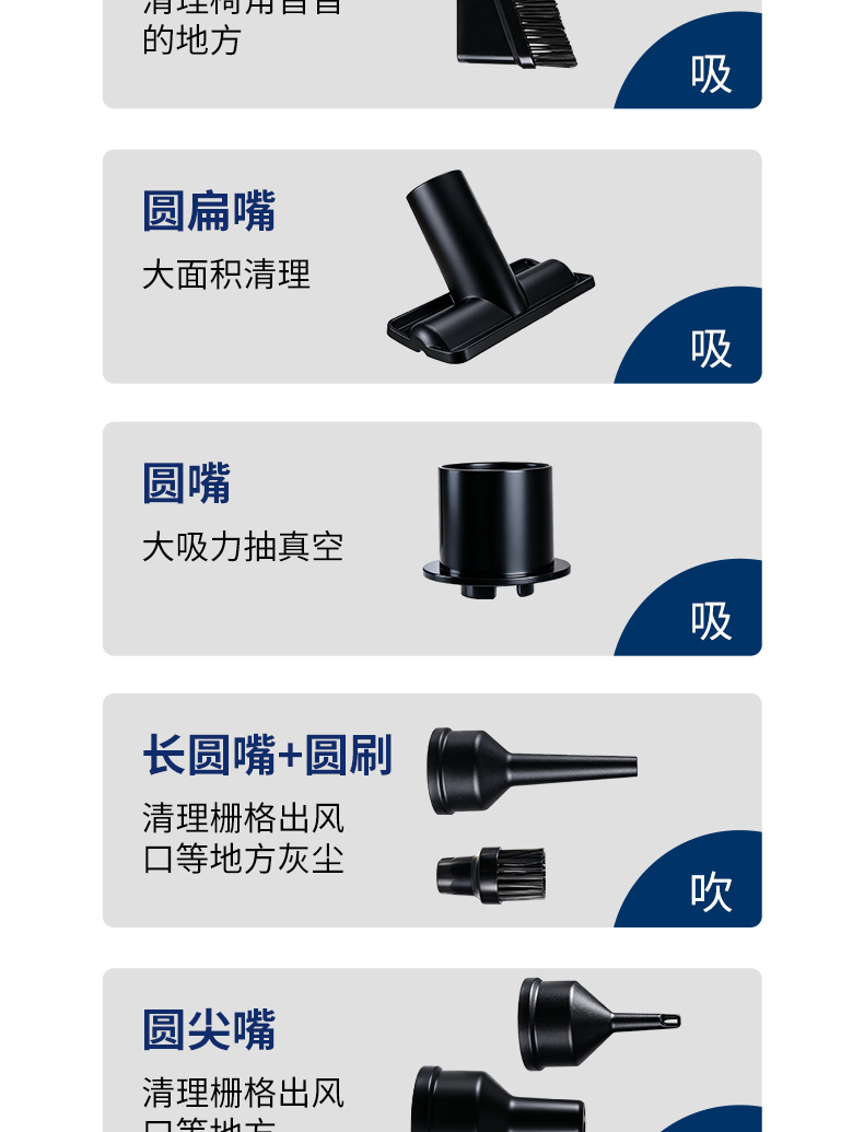 Car Vacuum Cleaner with Super Powerful Suction, Wireless Handheld, Small and Portable, Designed for Cars, with Suction and Blowing Functions