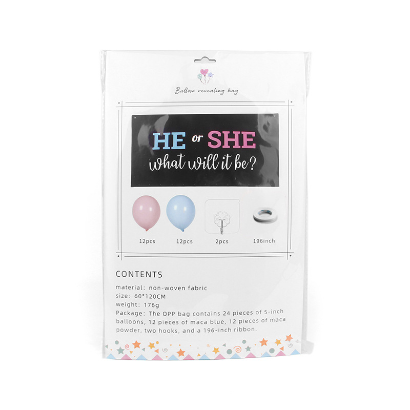 Spot; HE OR SHE (incluye cuerda de gancho de globo);60*120CM