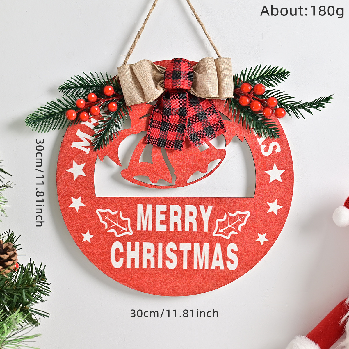 XM - 0030 - Guirnalda de madera navideña - 006