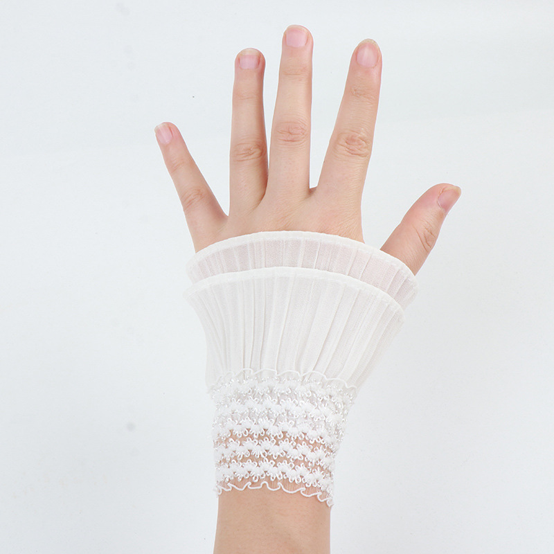 Double-Layer Ruffled Lace Sleeves, Manicure Photography Props, Cuffs with Lolita Wrist Sleeves, Fake Cuffs and Hand Sleeves