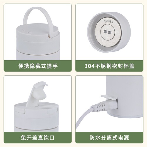 Portable electric hot water cup dormitory small health pot travel and office all-in-one multi-functional automatic thermostatic cup gift