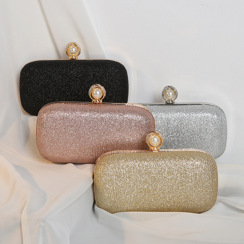 European and American cross-border new clutch shiny pearl diamond evening bag box bag women's handbag evening bag wholesale European and American cross-border new clutch shiny pearl diamond evening bag box bag women's handbag evening bag wholesale