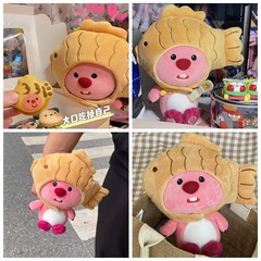 かわいい人形鯛焼き豚帽子loopyビーバー露比公仔ポテトチップス包ぬいぐるみプレゼント