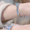 Blue small design bracelet, advanced jewelry for princess, 2023 collection, high-quality style