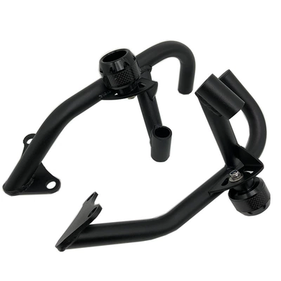 Applicable to Kawasaki Z900 Z900RS 17-21 modified engine bumper drop-resistant bumper protection Bar (Motorcycle bumper) - black-with-drop-resistant-ball