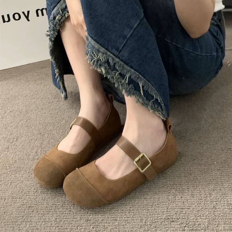(2개) BIRKENSTOCKS 신발 여성 가죽 새 가을 플랫 메리 제인 여성 신발 콩 신발 밀크 신발 올매치 트렌디