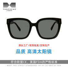潮流GM太陽眼鏡防紫外線方形框架顯瘦男女通用日常出行墨鏡批發