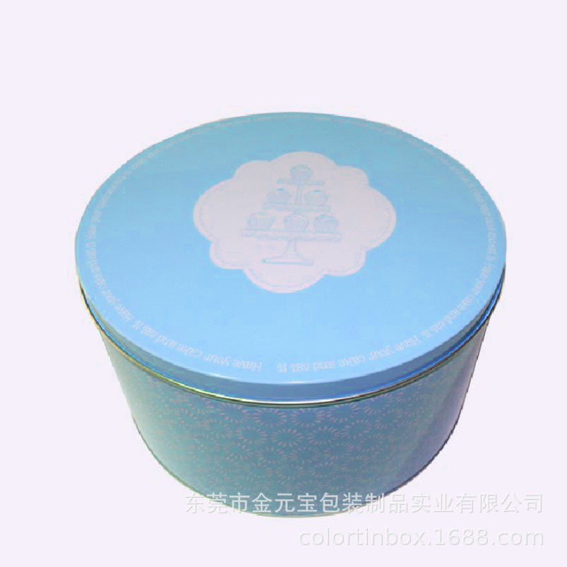 厂家供应食品茶叶铁罐马口铁罐曲奇饼干铁盒包装 圆形大中小套罐