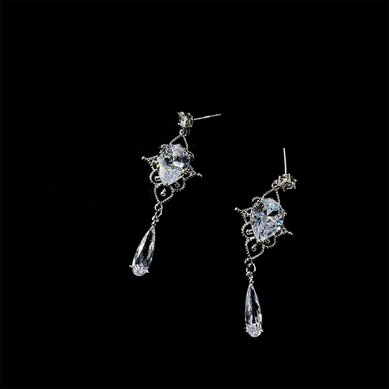 Sucré Star Alliage Gland Placage Incruster Zircon Femmes Boucles D'oreilles display picture 2