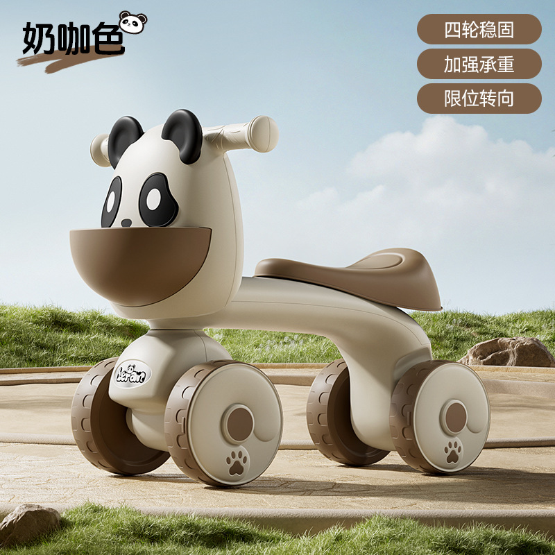 Nuevo panda coche de equilibrio para niños 1 - 3 años de edad bebé deslizante cuatro ruedas sin pedal caminante regalo de aniversario