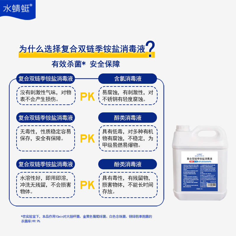 2.5-Liter Large Bucket of Disinfectant Wholesale 2.5kg Family Pack Maternal and Infant Pet Bird Cage Compound Double-Chain Quaternary Ammonium Salt Disinfectant