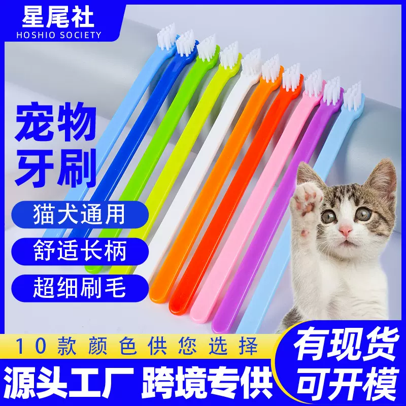 狗狗牙刷宠物牙刷独立装单头硬毛刷猫牙齿清洁小狗狗刷牙猫咪洁牙