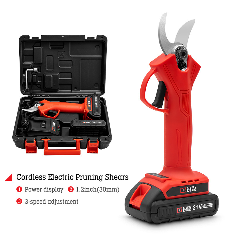 电动修枝剪刀果树剪树枝锂电充电式剪子园林电剪刀工厂批发