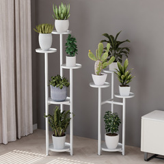 Light luxury floor-standing metal multi-layer flower stand, simple modern iron plant stand, home living room pothos flower pot stand