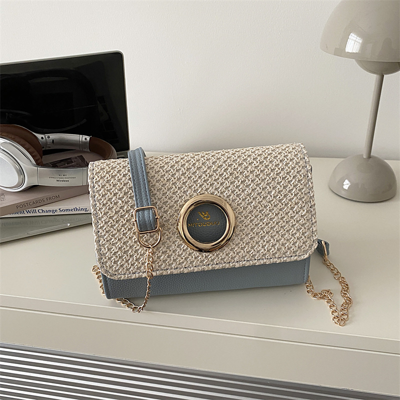 Fashionable Colour-block Shoulder Bag Casual Versatile Tote Handbag_voghion.com