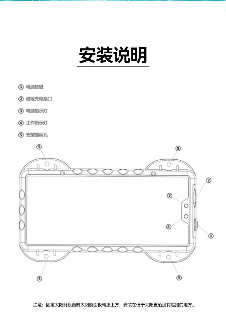 Solar Gps Locator for Logistics Fleet Wireless Charging + 20,000 Mah Real-Time Positioning