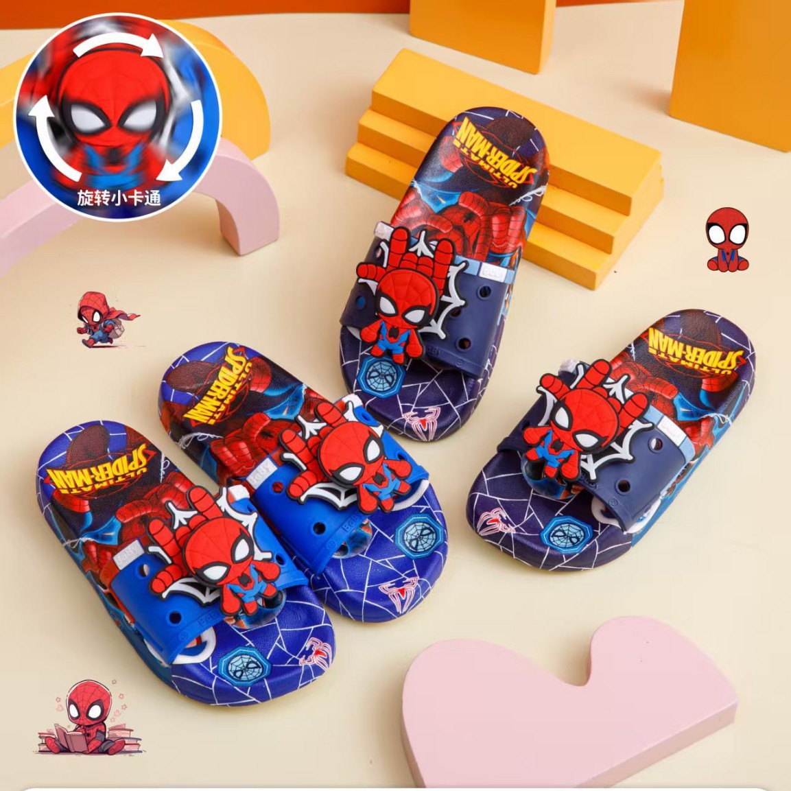 2025 children PVC slippers summer cartoon cute new soft bottom non-slip small and medium-sized children's slippers wholesale