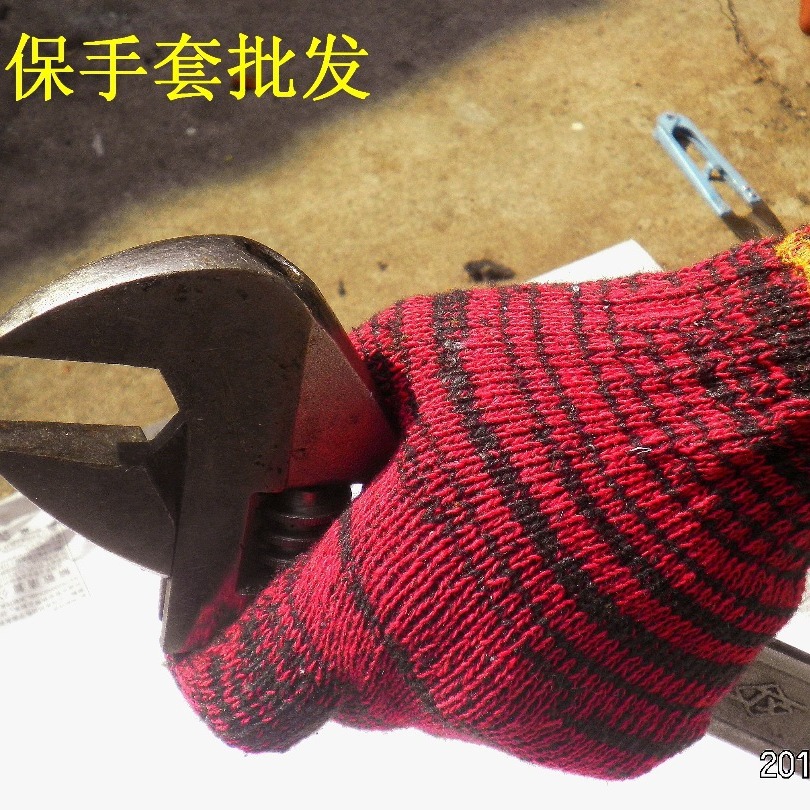 厂家直供  劳保手套 耐用的红花劳保手套尼龙材质