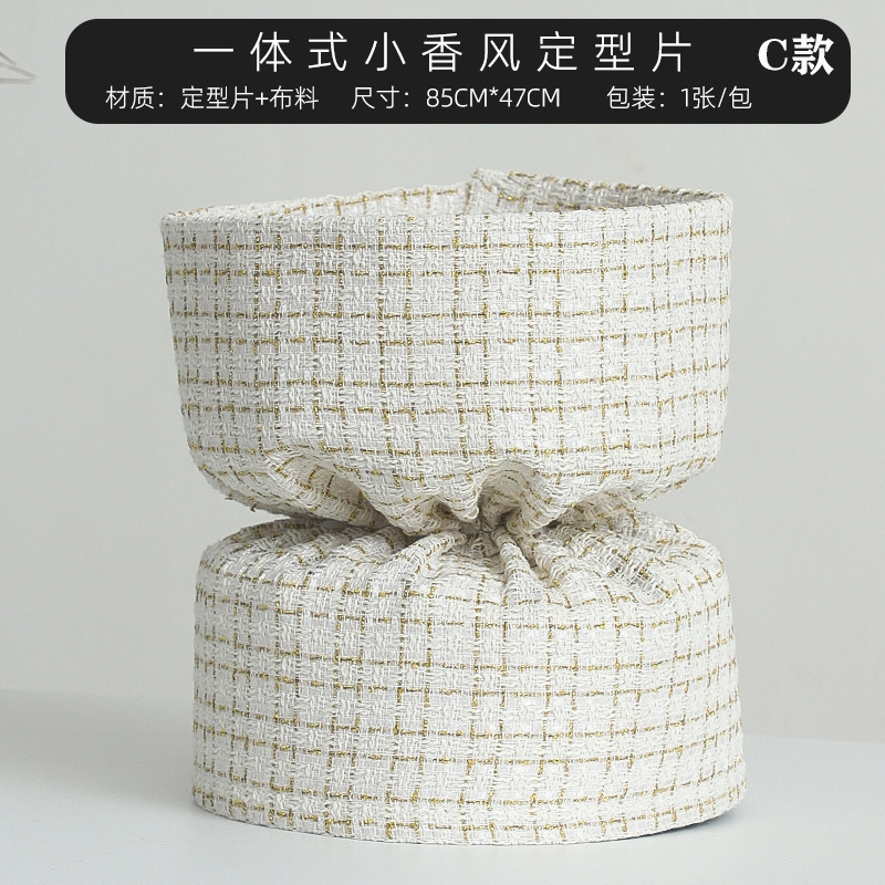 Material de embalaje de flores al por mayor nuevo estilo Chanel de una sola pieza que forma pieza redonda ramo bolsa de tela flor artefacto