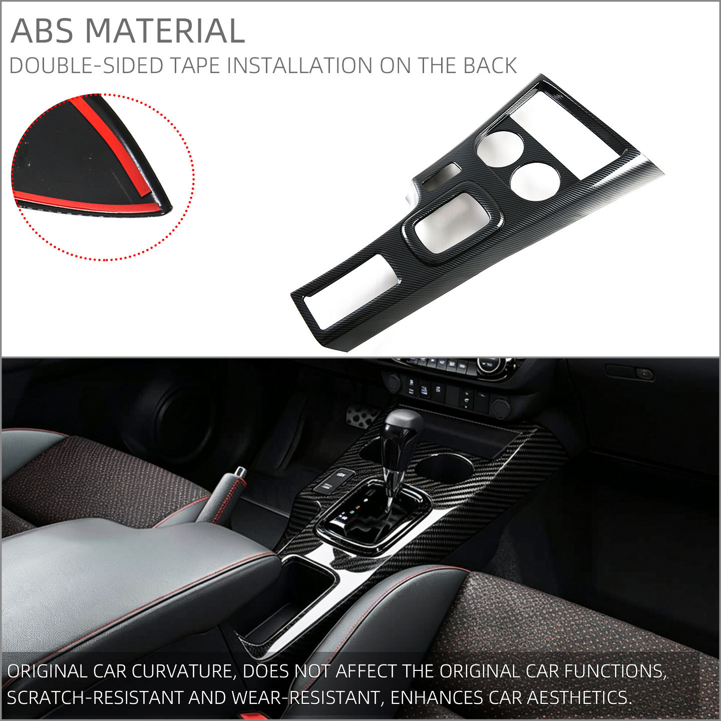 Suitable for 22 Models of Toyota Hilux Revo Center Console Cup Holder Gear Frame Gear Interior Modification Accessories