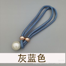【夜明珠】厂家供应　跨境批发免打孔窗帘绑带抽拉式珍珠绑绳配件