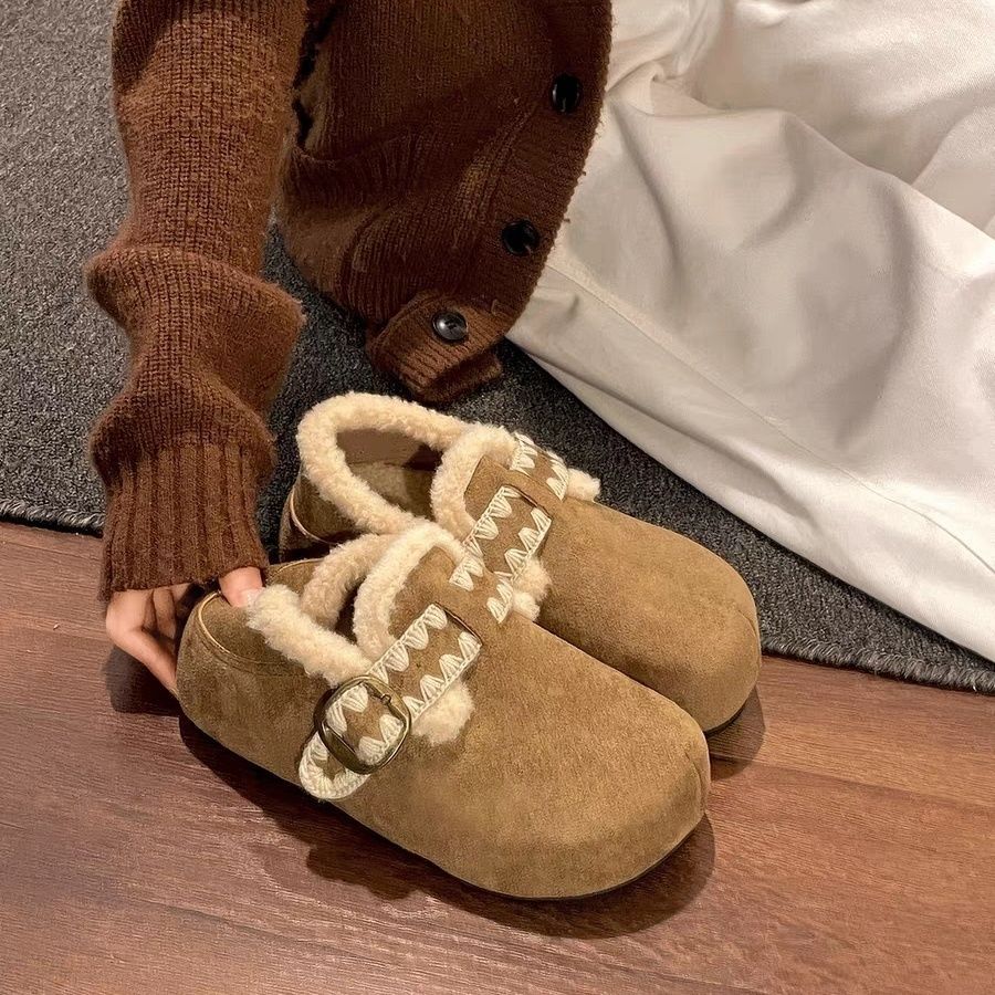 废土风超火小个子厚底棉鞋女冬季保暖加绒勃肯鞋加棉加厚雪地靴女