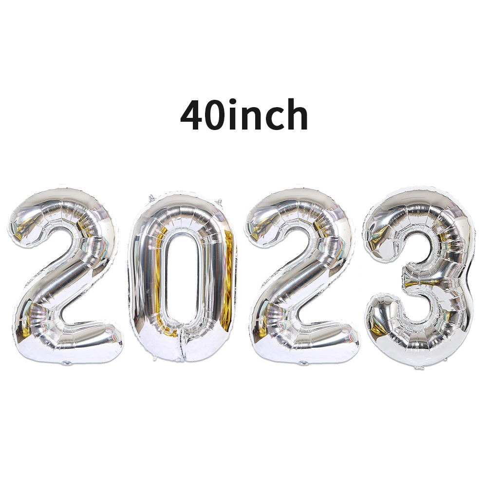 New Year Number Aluminum Film Party Balloons 4 Pieces display picture 3