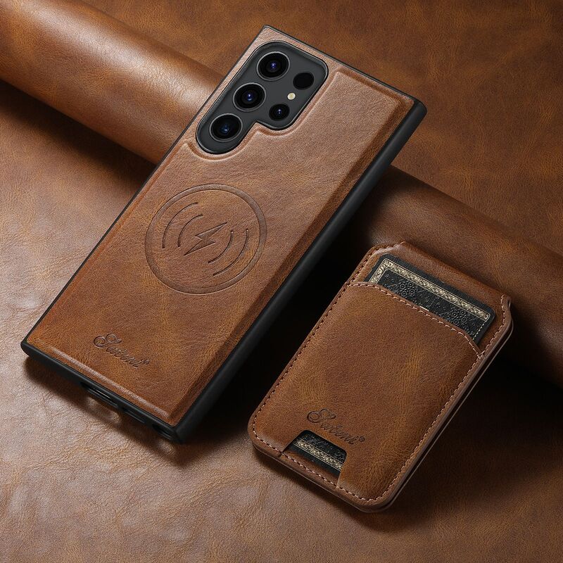 Suitable for Samsung S26 Mobile Phone Case, Note20 Magnetic Card Holder, Magsafe Wireless Charging Stand, Google Leather Case Suitable for Samsung S26 Mobile Phone Case, Note20 Magnetic Card Holder, Magsafe Wireless Charging Stand, Google Leather Case