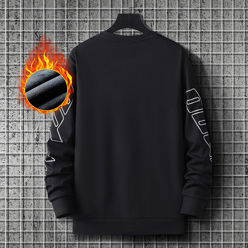Winter 2022 Super Large Size Sweater Men's Trendy Brand ins Crewneck Hatless Long Sleeve Fleece-lined Thickened Design Top Winter 2022 Super Large Size Sweater Men's Trendy Brand ins Crewneck Hatless Long Sleeve Fleece-lined Thickened Design Top