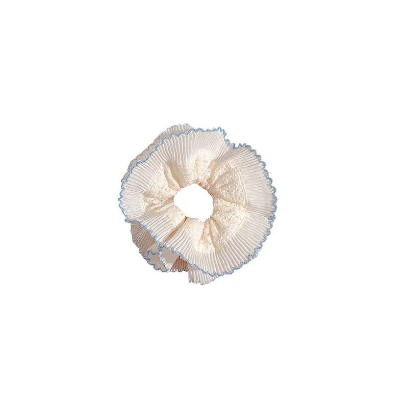 White cute elastic hair rope, hair accessory, high-end