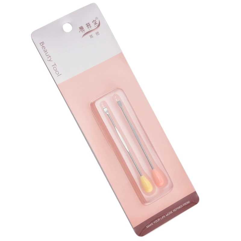 Ear picking stainless steel, handheld hygienic set for home use for ears, 2 pieces