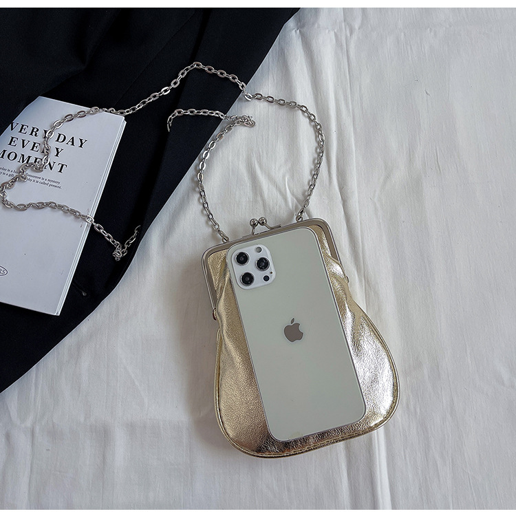 Personalized, fashionable and casual shell phone bag, new retro crossbody bag, lapel handbag, commuting single-shoulder crossbody bag undefined